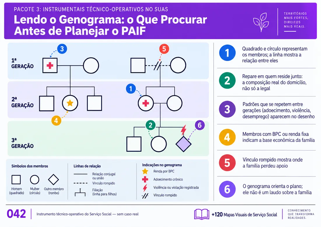 Mapa 042: Lendo o Genograma: o Que Procurar Antes de Planejar o PAIF