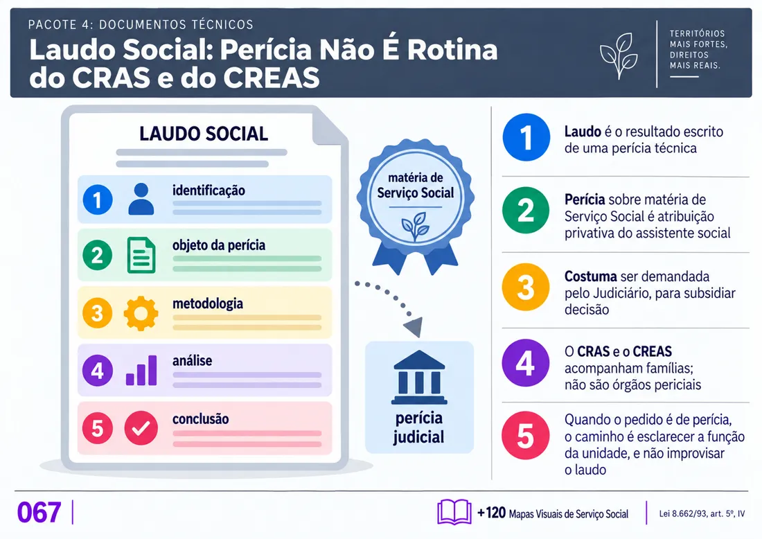 Mapa 067: Laudo Social: Perícia Não É Rotina do CRAS e do CREAS