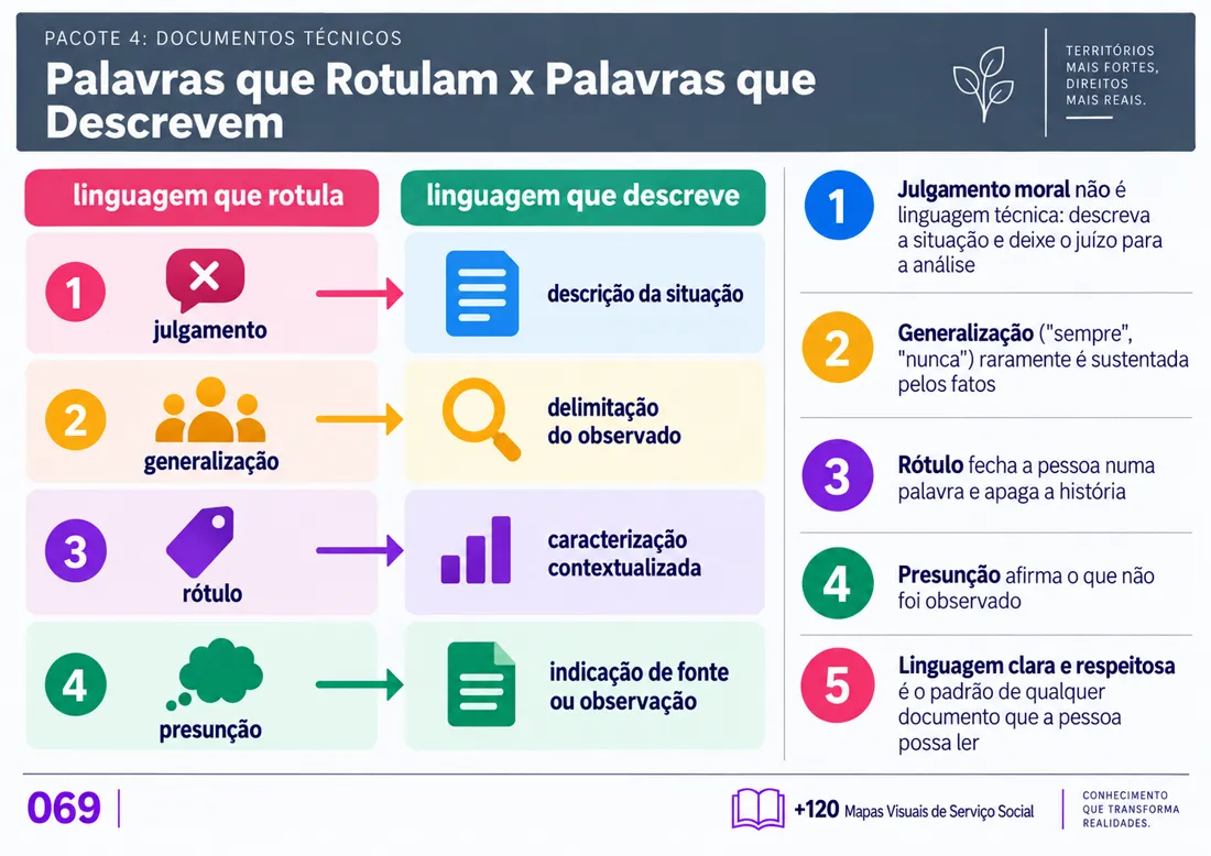 Mapa 069: Palavras que Rotulam x Palavras que Descrevem