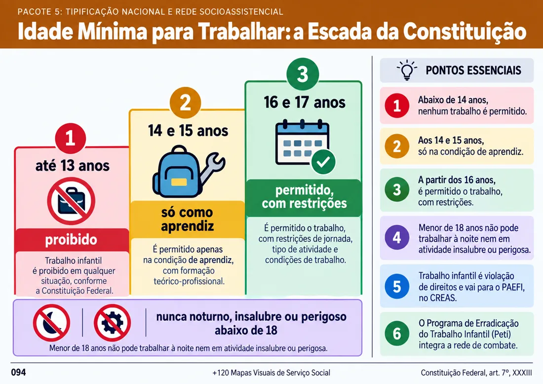Mapa 094: Idade Mínima para Trabalhar: a Escada da Constituição