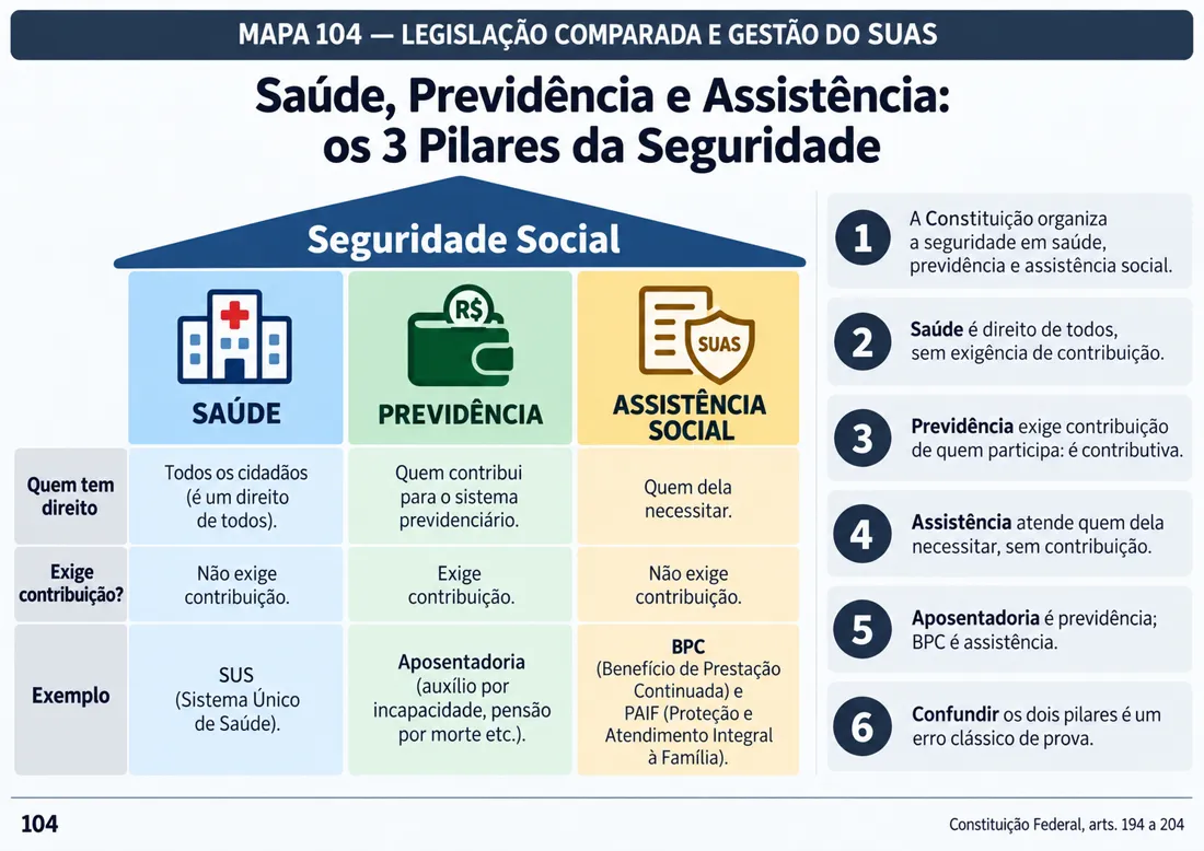 Mapa 104: Saúde, Previdência e Assistência: os 3 Pilares da Seguridade